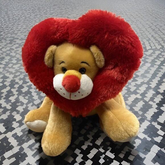 Animated Light sound musical Red Lion heart mane Stuffed Animal Plush Toy - Picture 1 of 9